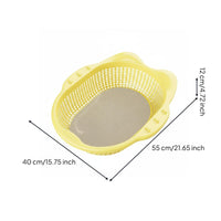 Plastic Feline Basket Bed Easy to Clean Basket Feline Bed Sturdy for Kittens