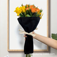 European Style Romantic Flower Bouquet Bag with Adjustable Straps