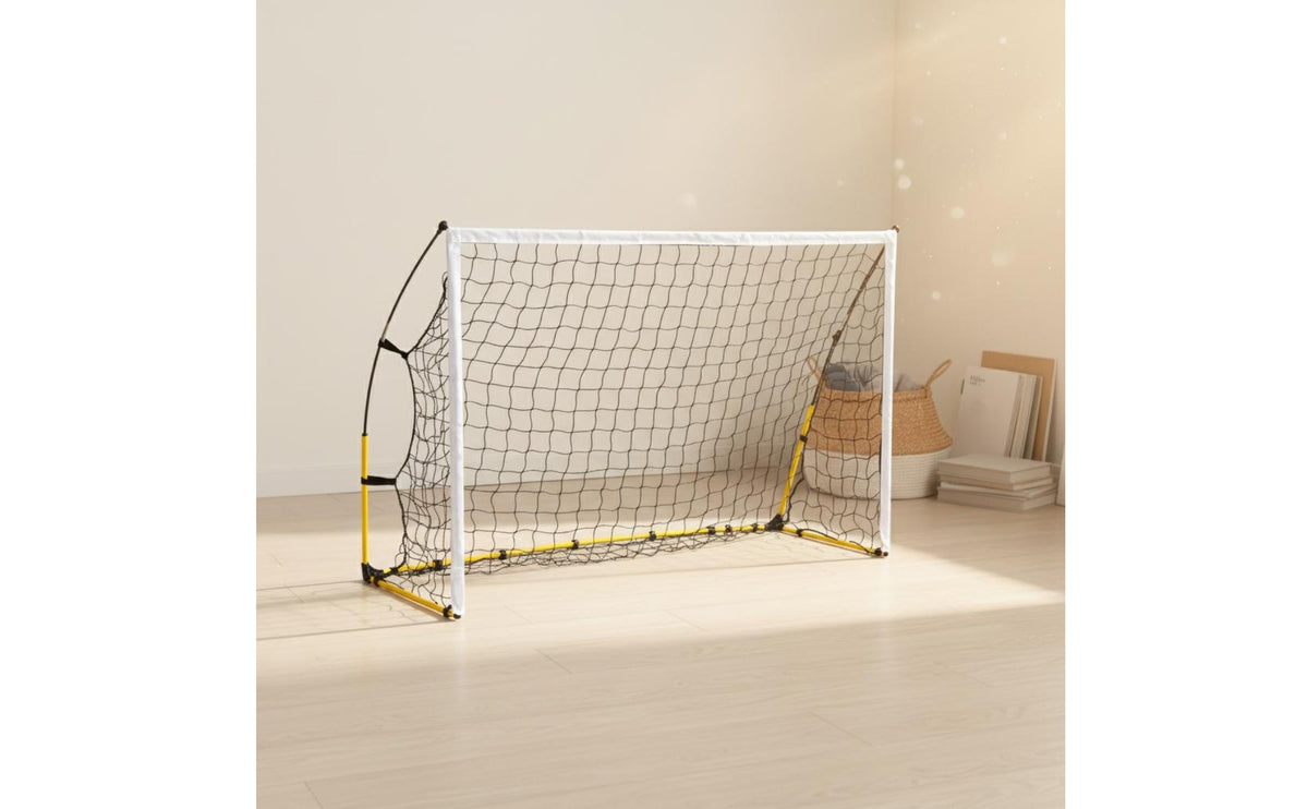 Foldable Design Kids Soccer Training Goal Easy Assembly Folding Soccer Net Stable Frame Sports Equipment Long-Lasting for Young Athletes, Outdoor, Indoor