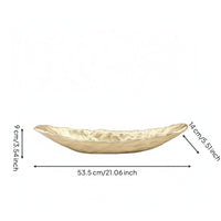 Gilded Boat Tray Elegant Display Piece Resin Decorative Tray Accessible Design
