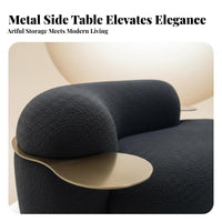 Bean-Shaped Sofa Light Luxury Aesthetic Couch Minimalist Design Living Room Furniture for Apartment Dwellers, Homeowners, Lounge Area, Modern Office