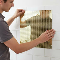 Mini Square Glass Mirrors Easy to Use Mirror Tile Sheet Reflective Surface