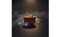 1:64 Scale Miniature Bar Counter Wood-Grain Bar Counter with Bottles Simple Dollhouse Pub Set Detailed for Collectors