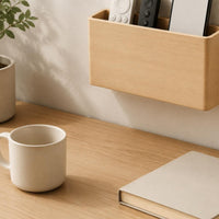 Wood Controller Holder Sturdy Wall Mounted Storage Box Self for Office