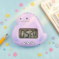Dinosaur Countdown Timer Magnetic Countdown Clock Kids Classroom Timer Kitchen Clock with Clear Digital Screen and Friendly Cartoon Appearance Suitable for Study Cooking School Home Children Adults