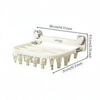 Wall-Mounted Dehydrating Rack Large Capacity Foldable Clothes Hanger Rack No Tools Required Sock Dehydrating Hanger for Renters, Students
