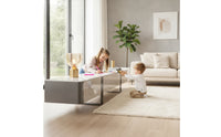 TV Cabinet with Stainless Steel Legs Modern Rocktelevision Cabinet Cabinet Minimalist Low-Profile Media Console for Living Room, Apartment