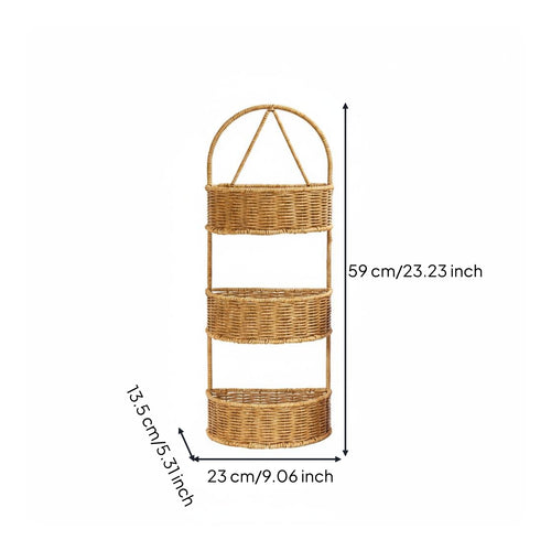 Wall-Mounted Storage Basket Handwoven House Organization Space-Saving