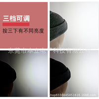 亚马逊爆款LED保暖照明针织帽夜行帽钓鱼帽发光led针织帽户外