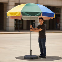 Sun Protection Commercial Stall Umbrella Weather Resistant Large Outdoor Sunshade Heavy Duty Garden Sunshade for Street Vendors, Business Owners, Patio, Restaurant Terrace