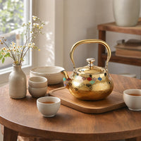 Teapot with Stainless Steel Infuser Patterned Teapot with Infuser Removable Tea Maker for Hosts