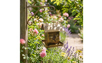 Hanging Bird Feeder Metal Bird Feeder with Tray Weatherproof for Patio