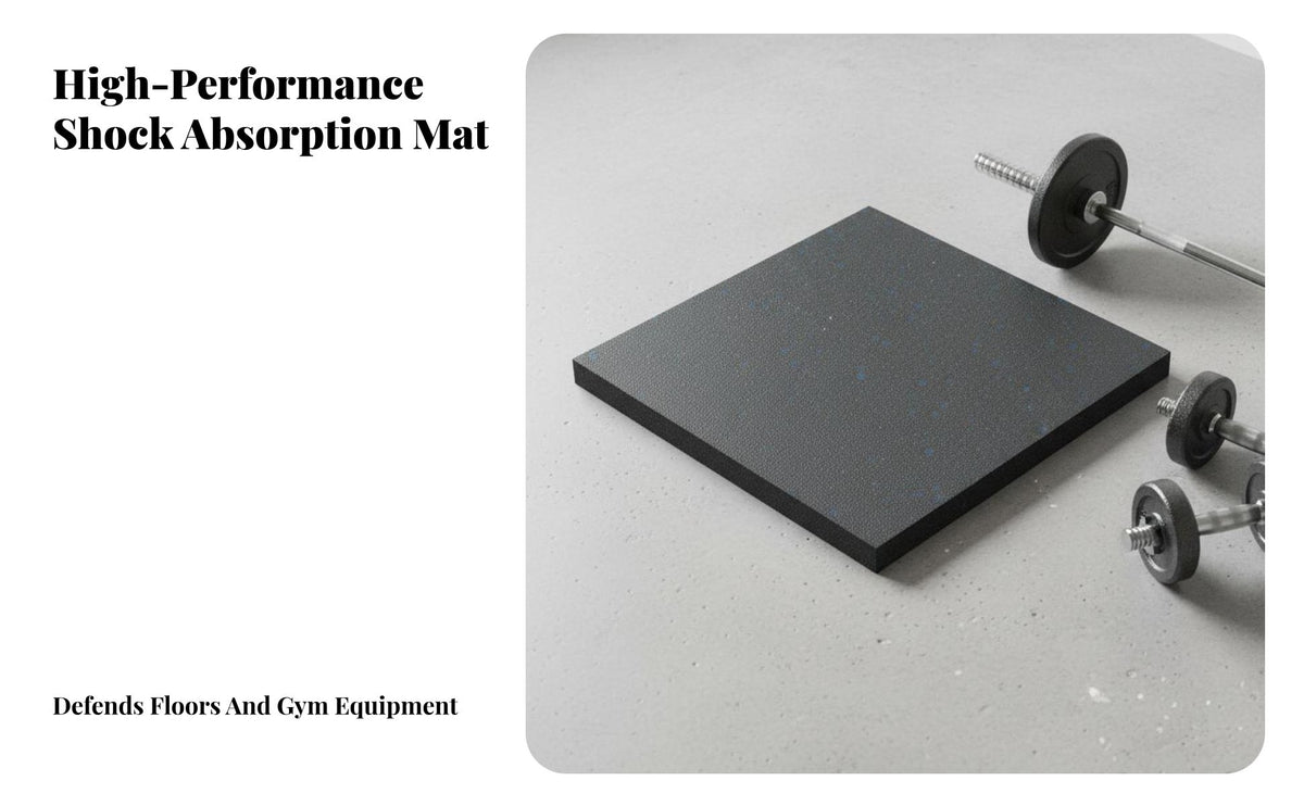Sound Insulating Shock Absorbing Gym Flooring Noise Reducing Heavy Duty Workout Flooring High Density Weight Room Floor Mat Slip-Resistant for Weightlifters, Fitness Studio