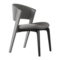 Italian Inspired Design Upholstered High-Back Dining Chair Sturdy Construction Pleated Back Chair Easy to Clean Household Furniture Ergonomic Support for Restaurant Owners, Interior Designers, Hotel Lobby, Reception Area, Kitchen, Living Room