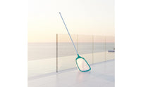 Lightweight Pool Net with Pole Fine Nylon Mesh Pool Debris Net Easy to Clean Heavy-Duty Frame