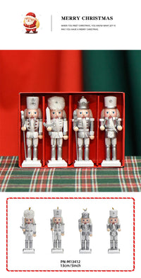 13cm Soldier Nutcracker Wooden Figurine Home Decor
