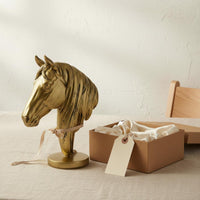 Resin Horse Head Ornament Luxury Accent Creature Figurine for Office, Entryway