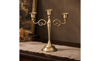 Candlestick Holder with Three Cups Metal 3-Arm Candelabra European-Style
