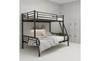 Sturdy Metal Bunk Bed Long-Lasting Bunk Bed with Ladder Safe Furniture Compact for Children, Dorm Room