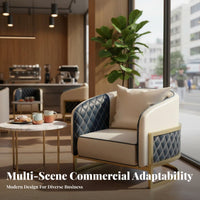 Upholstered Booth with Table and Chairs Nordic Design Upholstered Lobby Seat Modern Aesthetic dense foam Foam Padding