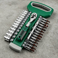 72-Tooth Socket Wrench Set Portable Socket Wrench Set with Storage Case Reliable Hard Shell Tool Box Long-Lasting for Mechanics, Garage