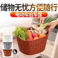 休闲电动三轮车专用后置车筐稳固耐用大容量收纳车筐通用改装配件