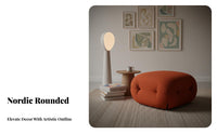 CumulusShaped Pouf inviting Seating Upholstered Floor Seat Comfortable for Homeowners