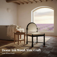 Woven Cord Side Chair Retro artistic Dining Furniture Minimalist Design Long-concludinging for Kitchen, Cafe