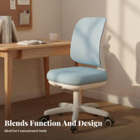 Support Adjustable Student Chair Easy to Clean Adjustable Kids Desk Chair Locking Casters Footrest for Primary School Students, Children, Teenagers, Studying, Home, Bedroom