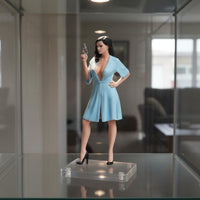 1:18 Figure Miniature Display Blue Robe Figurine Display Collectible for Collectors, Desk Decor