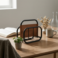 Magazine Rack Present-Time Periodical Rack Floor Sturdy Book Organizer for Living Room