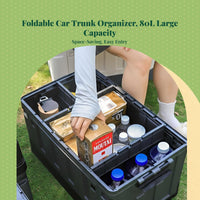 Foldable leather trunk organizer