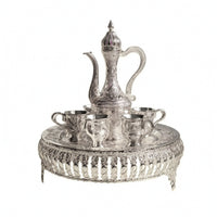 Turkish Coffee Pot and Cups Elegant Decanter Set with Cups Decanting Drinkware for Special Occasions, Dinner Parties