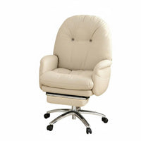 Reclining Office Chair with Footrest Highspine Support Desk Seat 360-Degree rotate Plush paddinging for Remote Workers, Students
