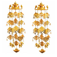 Hanging Ornaments Gold-Tone Buddhist Altar Ornaments Shiny Hanging Tassel for Practitioners