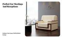 Comfortable Seating Single-Seat Reception Armchair Professional Look Guest Sofa Modern Design Commercial Furniture Configurable Set for Office Visitors, Business Owners, Conference Room, Lobby, Lounge Area, Clinic