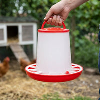 Chicken Feeder Poultry Feeder Chick Feeding Plastic Bucket Type Yellow