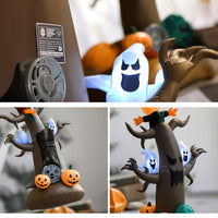 Lighted Inflatable Spooky Tree with Ghosts Bright Halloween Inflatable Tree Giant Garden Decoration Sturdy for Yard