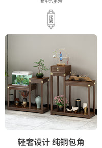 Bamboo Plant Stand with Multiple Tiers