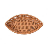 Woven Snack Basket Low-Sided Serving Tray Multi-Purpose