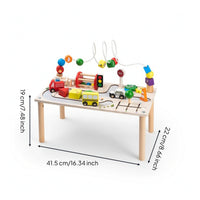 Young Child Activity Table with Bead Maze Fine Motor Toy Multi-Functional