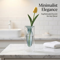 Double Layer Glass Vase, Nordic Style Geometric Ornament