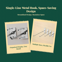 Metal wall hook for entryway