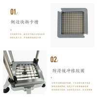 Commercial Multi-Function Hand-Cranked Vegetable Cutter with Interchangeable Blades