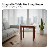 Square Wooden Tea Table Minimalist Design Square Occasional Table for Homeowners