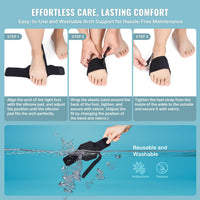 Silicone Arch Support Insole for Flat Feet Correction, Orthopedic Half Insole for Adults, Unisex