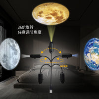 LED Moon Star Projector Night Light with Logo Projection, USB Powered