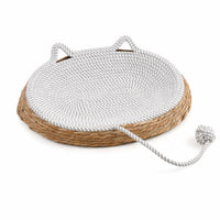 Cat Basket Bed Oval Cat Bed with Scratching Board Soft for Indoor