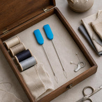 Automatic Needle Threader for Sewing Machines and Hand Sewing, Blue Handle