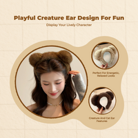 Teddy Headband for Women Soft Plush Elastic Stylish Hairband